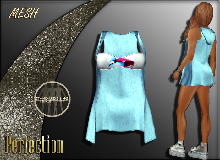 PERFECTION ~MiLa Tunic [Blue/Lips]