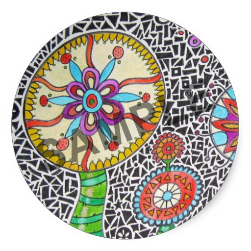 FLOWER MOSAIC ART SIGN great gift, a must for your garden