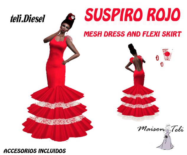Flamenco dress suspiro rojo