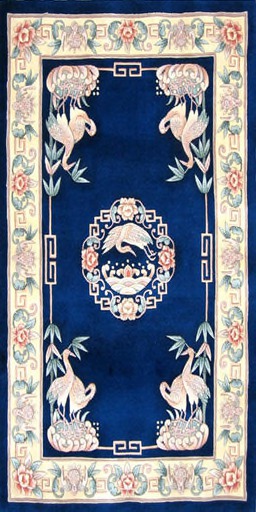 Rug chinese navy blue