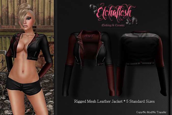 [Etchaflesh] Red Queen Leather Jacket