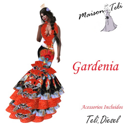 Flamenco dress gardenia