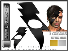 T-3D Creations [ LQ Mesh - Lighting Bolt Mask  ] LIQUID MESH with Non Rigged Mesh - Full Perm -
