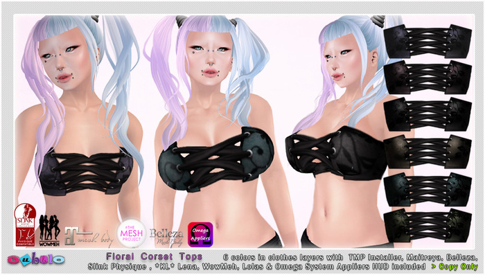 [ bubble ] Floral Corset Tops
