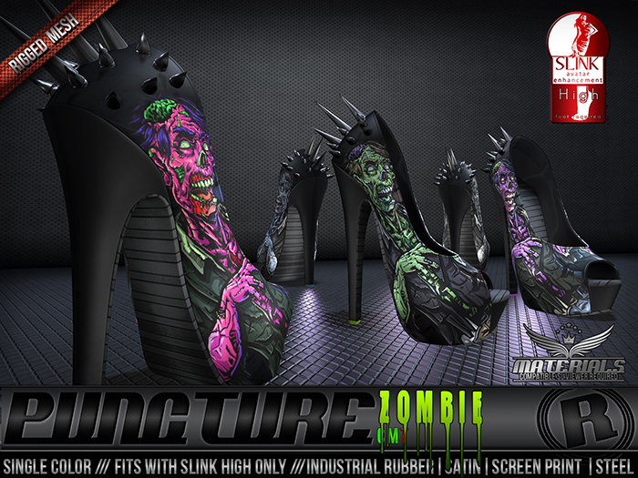 Razor /// Puncture Heels - Zombie Green