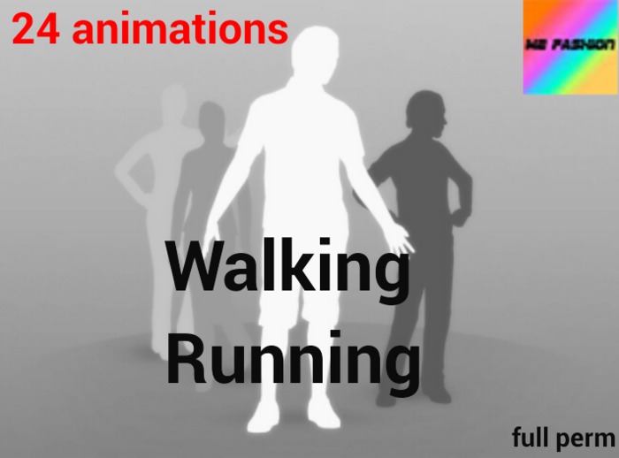 24 animations WALKING RUNNING