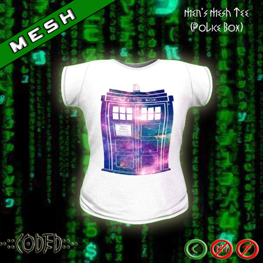 ..:: CODED ::.. Men's Mesh Shirt (Police Box)