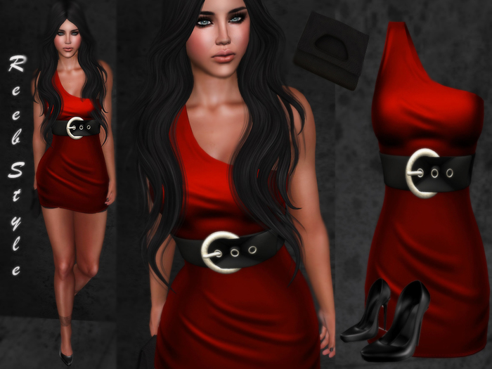 93-Reeb Style Rachele Red Mesh Outfit