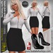 Secretary outfit black and white