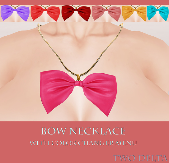 ::Two Delta:: Bow Necklace