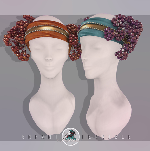 .Enfant Terrible. Kia Headbands Cyan and oranges