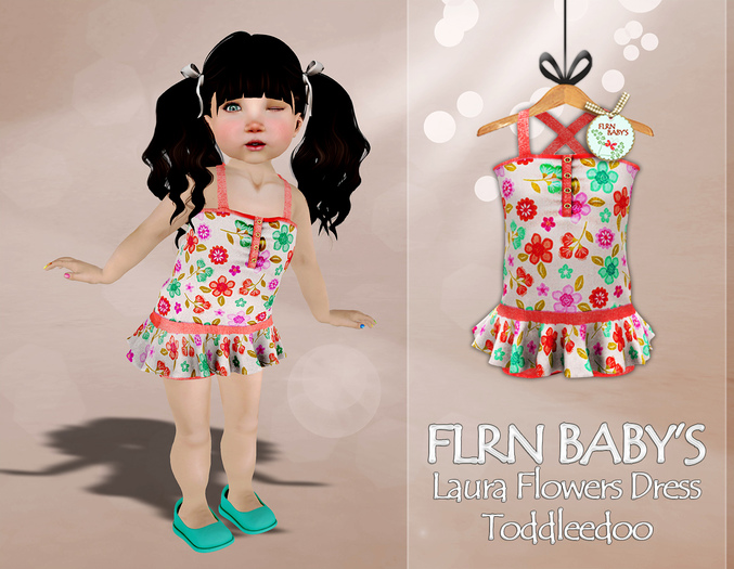 {FLRN} Laura Flowers Dress Red
