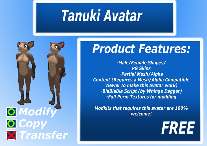 Tanuki Avatar - Boxed