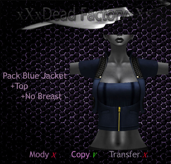 xXxDead FactoryxXx Pack Mesh Jacket+Top+No Breast Blue BOX