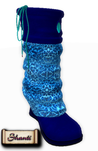 Shanti Lady Leopard Tall Fur Boots