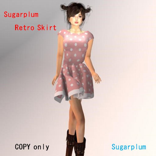 Sugarplum Retro style  Skirt dress Coral Polka