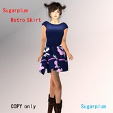 Sugarplum Retro style Skirt dress Navy floral