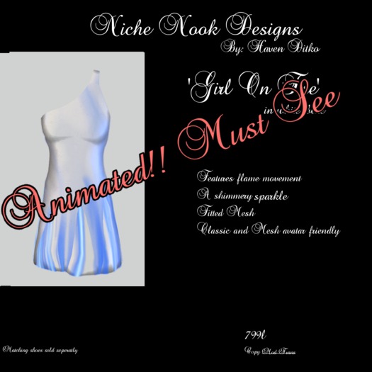 "Girl On Fire' By: Haven Ditko (blue/white)