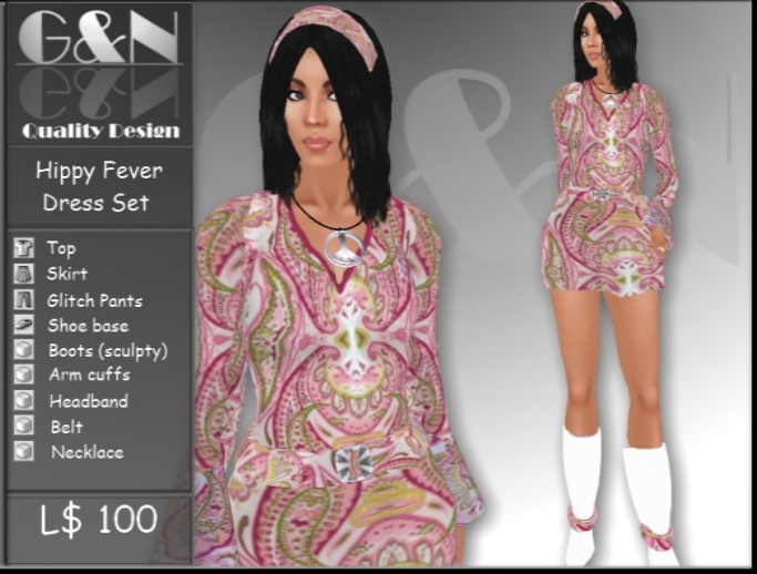 G&N Quality Design Hippy Fever Dress Set
