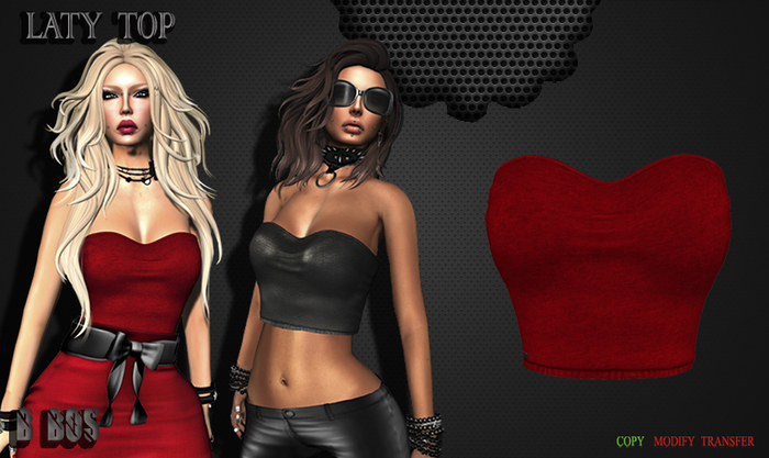 B BOS -Laty Top-Red-