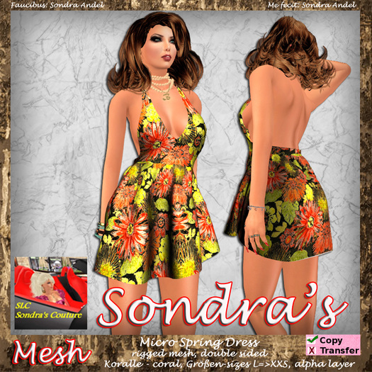 Sondra's Micro Spring Dress Koralle