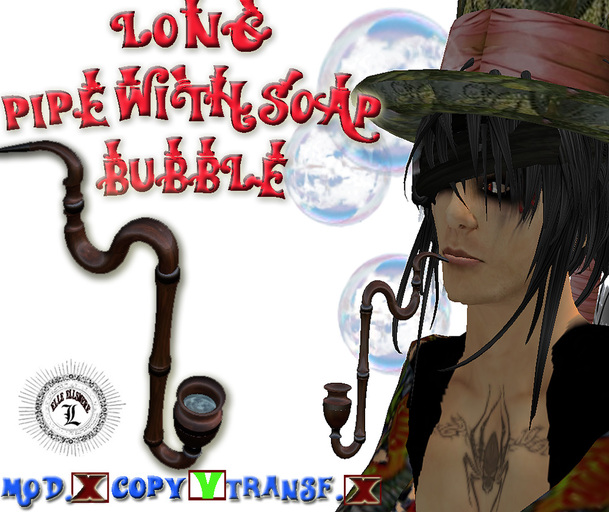 Long Pipe with Soap Bubble