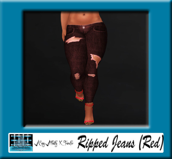 Ripped Jeans (Red) (App Inc)