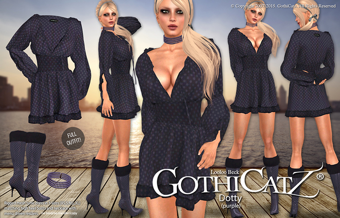 >>GothiCatz<< Dotty (purple)