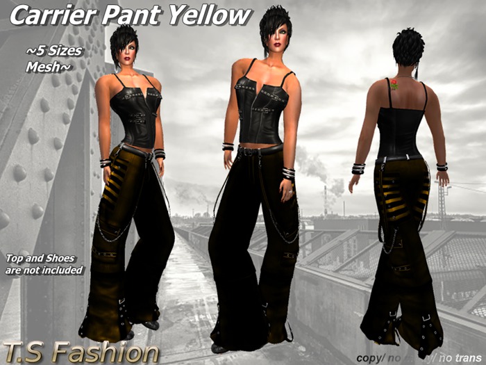 Carrier Pant Yellow - Mesh