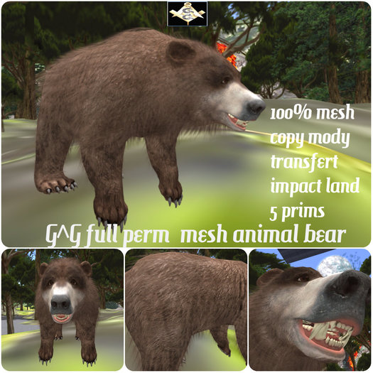 G^G full perm  mesh animal bear