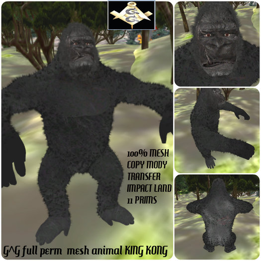 G^G full perm  mesh animal KING KONG