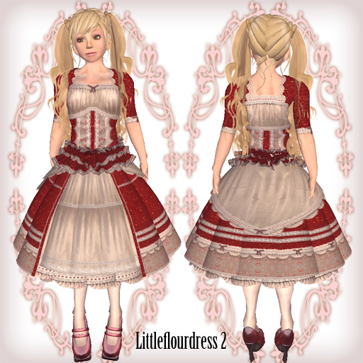 =F=Little Flower Dress2(red)