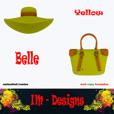 BELLE Hat & Handbag - Yellow