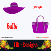 BELLE Hat & Handbag - Pink