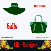 BELLE Hat & Handbag - Green