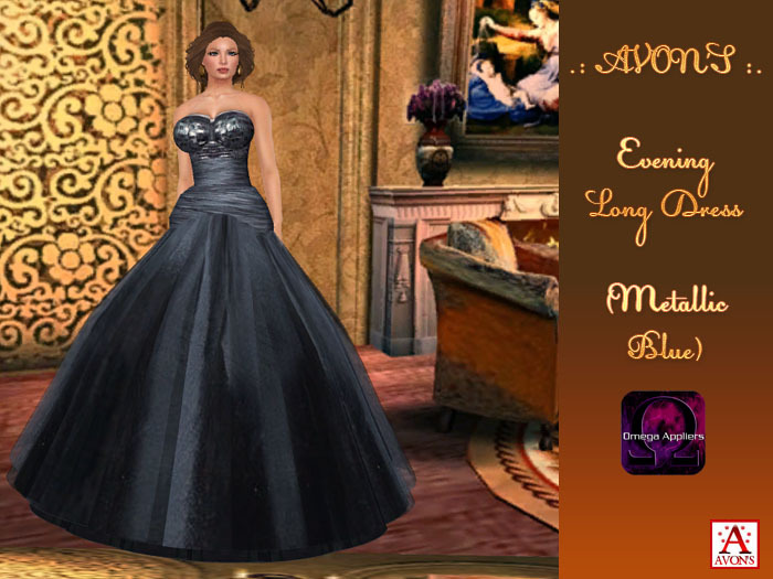 .: AVON'S :. Evening Long Dress (Metallic Blue)
