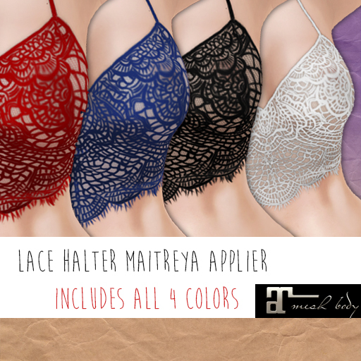(NO) Lace Halter - 4 colors + Maitreya Applier