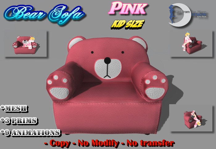 Bear Sofa Pink