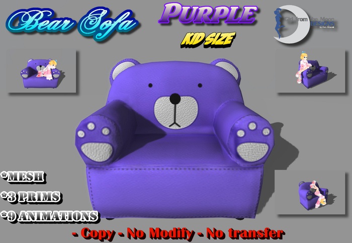 Bear Sofa Purple