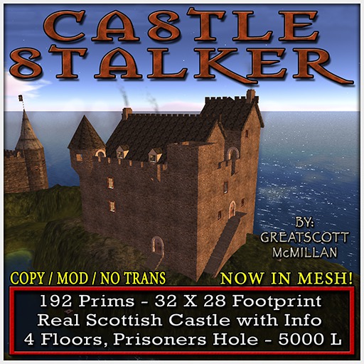 CASTLE STALKER From Castle Clan - Mesh Castles and Cottages
