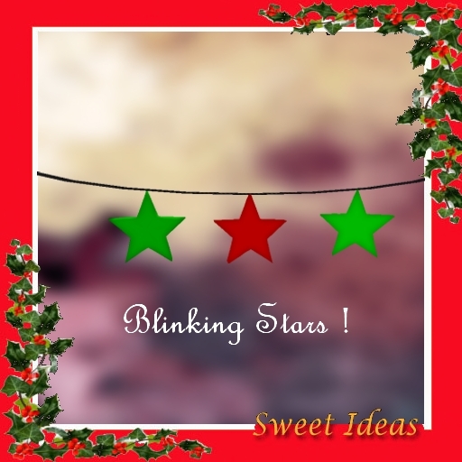 Sweet Ideas * Xmas Blinking Stars Set - Red/Green (Boxed)