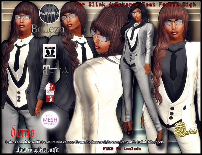 Dafnis fat pack alina demo 2015 + slink heels for high feet (feet no include)