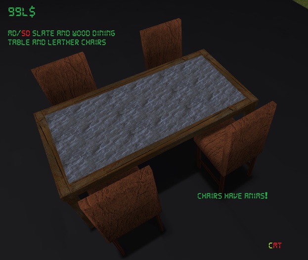 Dining Table And Chairs with animations *Mars Designs*