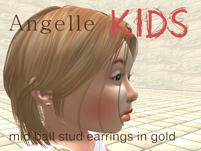 Angelle *Kids* ball stud earrings ~ mid ~ gold ~