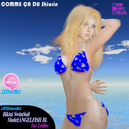 =CS= FitMesh_Bikini Swimwear AngelFish_BL