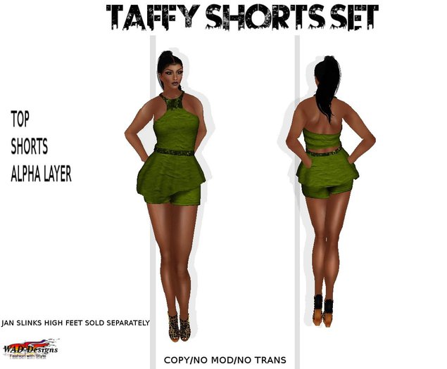 TAFFY SHORTS SET GREEN