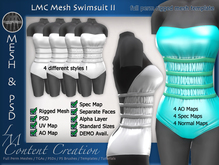 LMC Mesh Templates - Swimsuit II - fully rigged with 4 different styles!