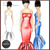 DEMO - LMC Mesh Templates - Formal Gown IX - Fully rigged mesh evening dress