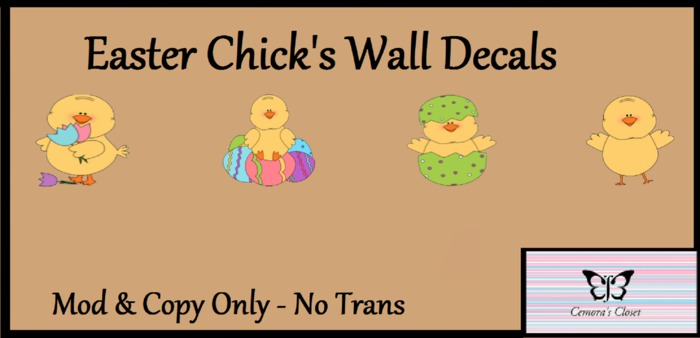 *CC* Easter Chick's Wall Decals (Boxed)