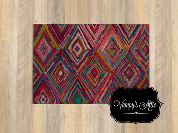 Vampy's Attic Deco Rug Lucy with Diamonds